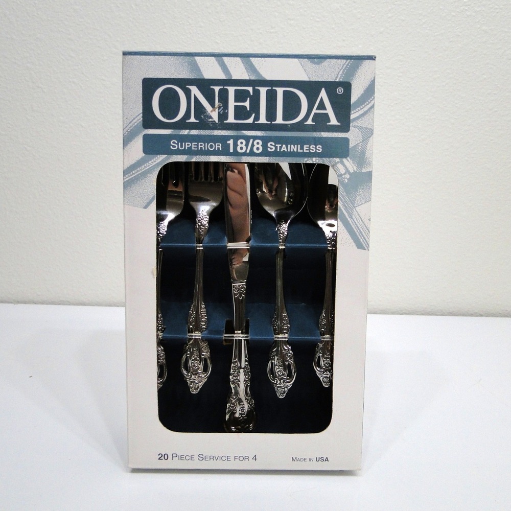 Oneida Always Superior 18/8 Stainless Flatware 20 Pc Set Service for 4 USA Made